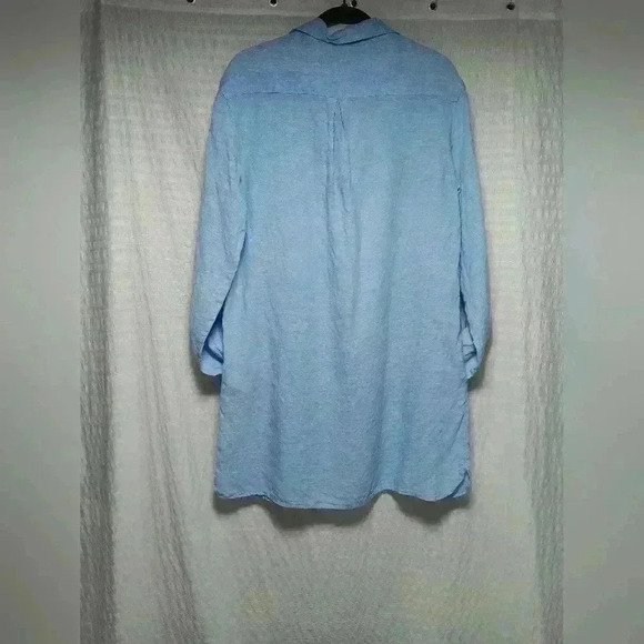 C&C California  💯 Linen Long Sleeve mini dress. Ladies size L - Picture 2 of 9